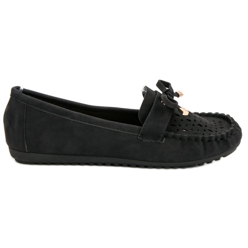 Top Shoes Mocassins noirs ajourés le noir Top Shoes Mocassins noirs ajourés le noir