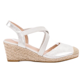 SHELOVET Espadrilles Compensées blanc