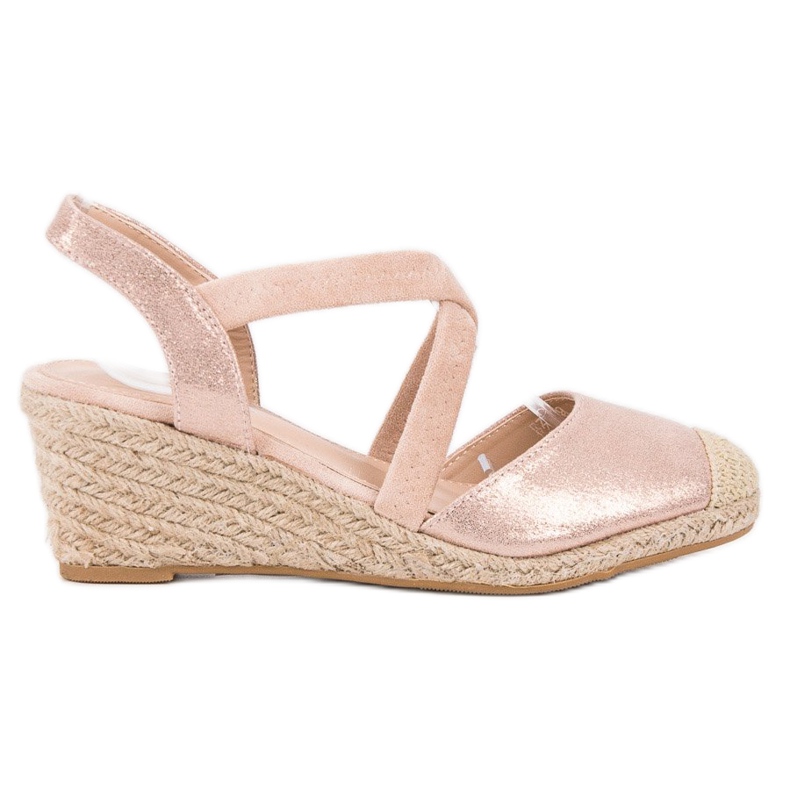 SHELOVET Espadrilles Compensées rose