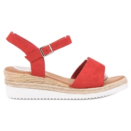 SDS Sandales rouges à paillettes