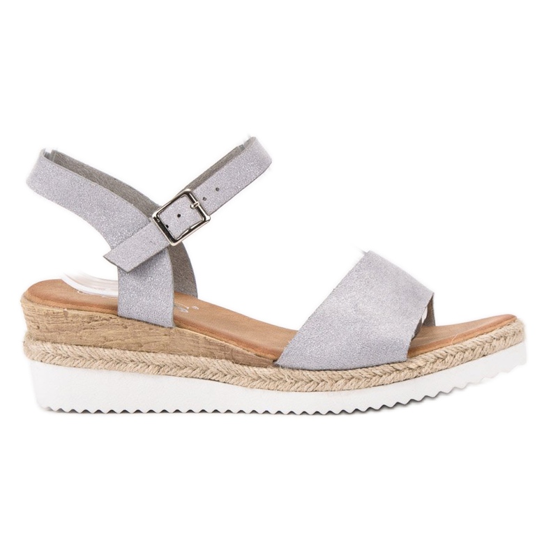 SDS Sandales grises à paillettes