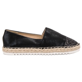 Erynn Chaussures à enfiler à paillettes noir