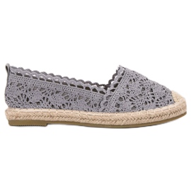 Seastar Espadrilles en dentelle gris