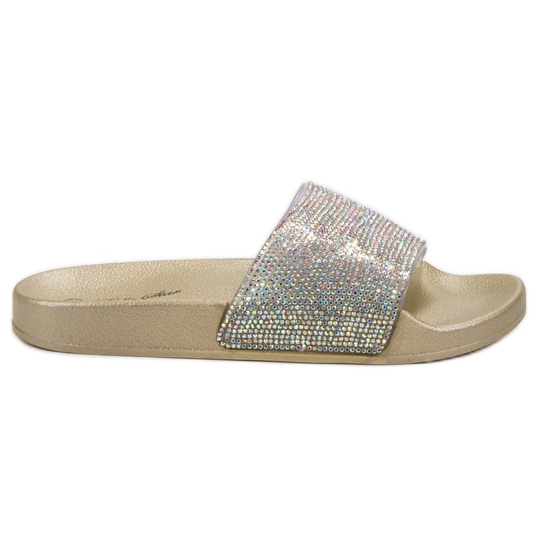 Bello Star Pantoufles Avec Cristaux jaune