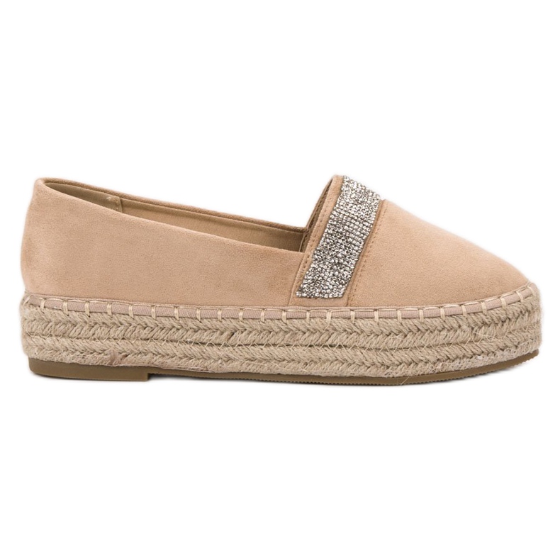 SHELOVET Espadrilles Avec Cristaux brun SHELOVET Espadrilles Avec Cristaux brun