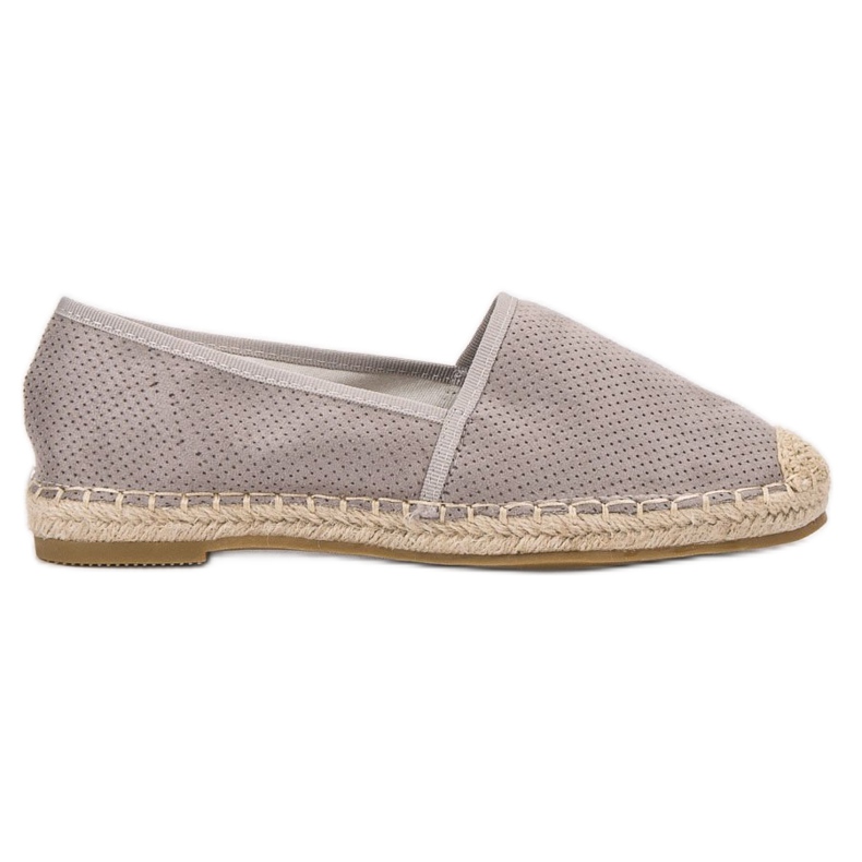 Ideal Shoes Chaussures à enfiler en daim gris