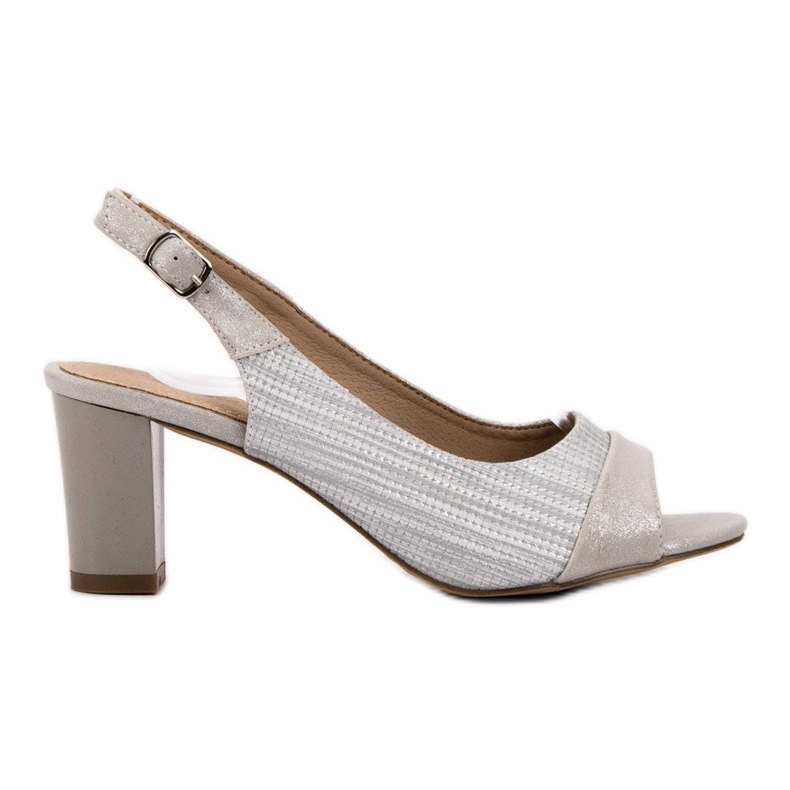 Evento Sandales argentées élégantes gris