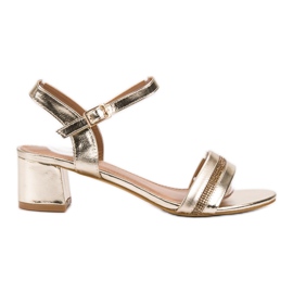 SHELOVET Sandales dorées élégantes