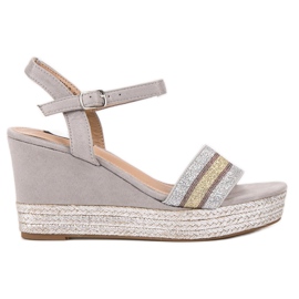 SDS Sandales compensées gris SDS Sandales compensées gris