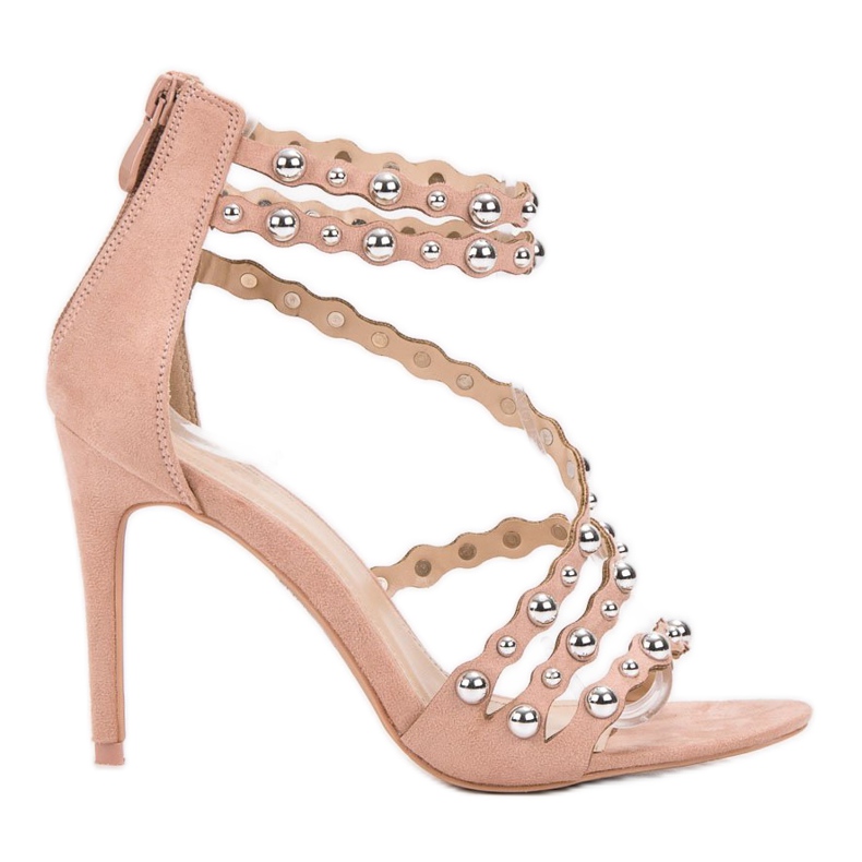 SHELOVET Sandales sexy sur un talon haut brun SHELOVET Sandales sexy sur un talon haut brun