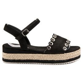 Nio Nio Sandales sur la plate-forme noir