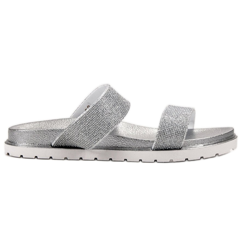 Bello Star Pantoufles Brillantes gris