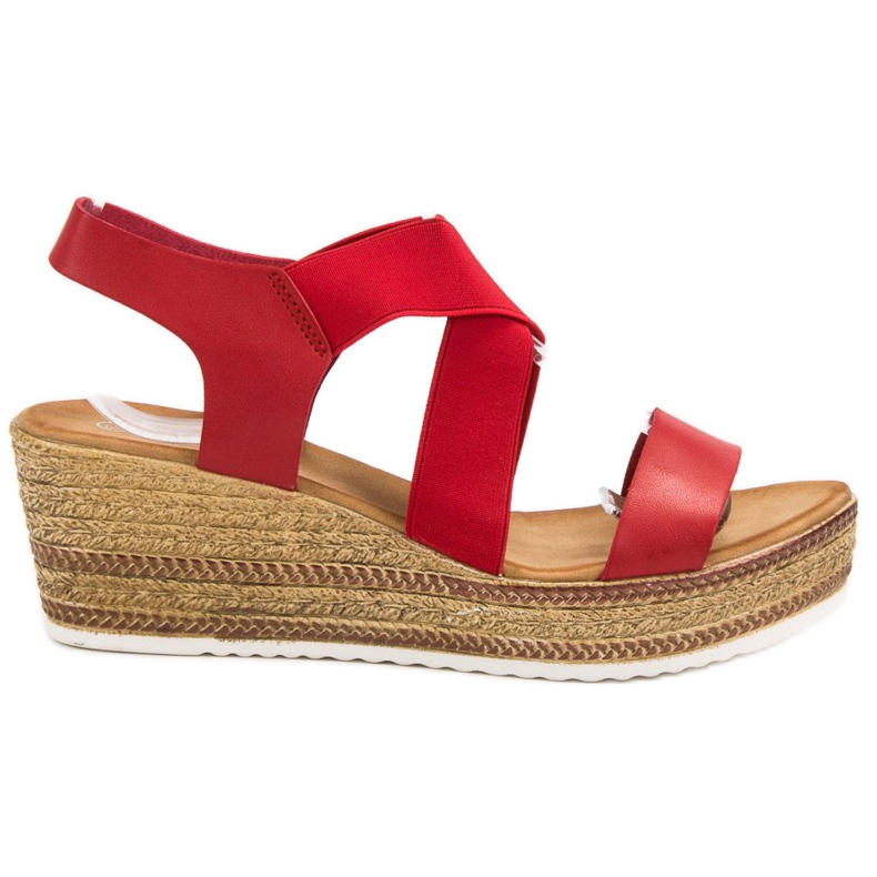 Flyfor Sandales à enfiler légères rouge Flyfor Sandales à enfiler légères rouge