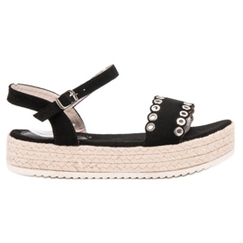 Nio Nio Sandales Espadrilles Noires
