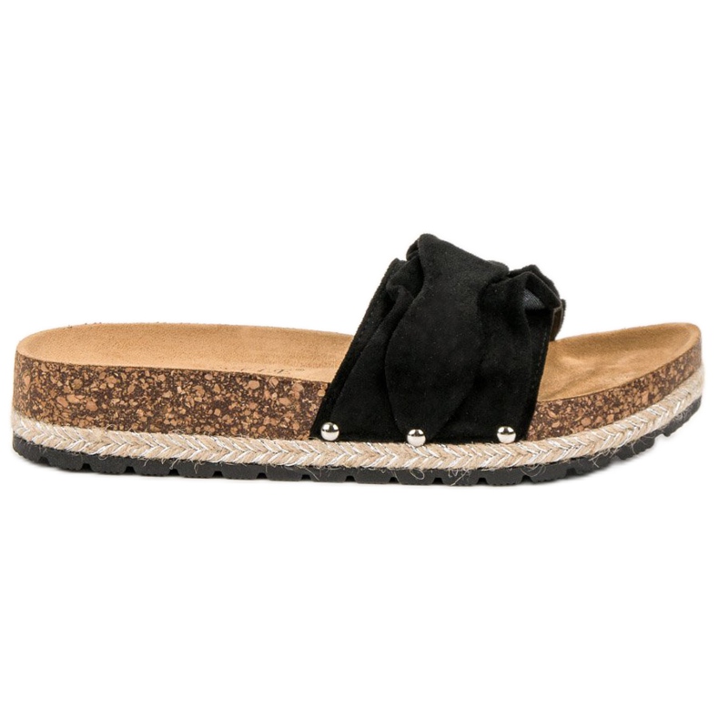 Bestelle Pantoufles À Volants le noir Bestelle Pantoufles À Volants le noir