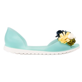 Ideal Shoes Méliski avec des fleurs vert