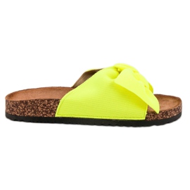 Queen Vivi Pantoufles fluo pour femmes jaune