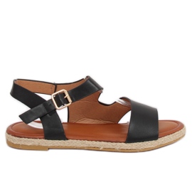 Sandales femme noires H-7 Noir le noir