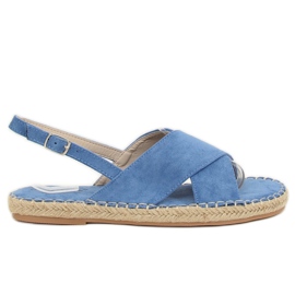 Sandales espadrilles bleues YJ-2M12 Bleu