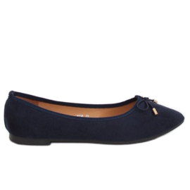 Ballerines bouts en amande bleu marine 8F58 DK.BLUE