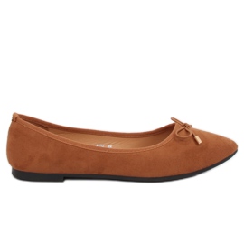 Ballerines avec embouts en amande camel 8F58 Camel brun