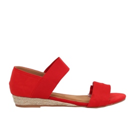 Sandales espadrilles rouge 9R71 Rouge