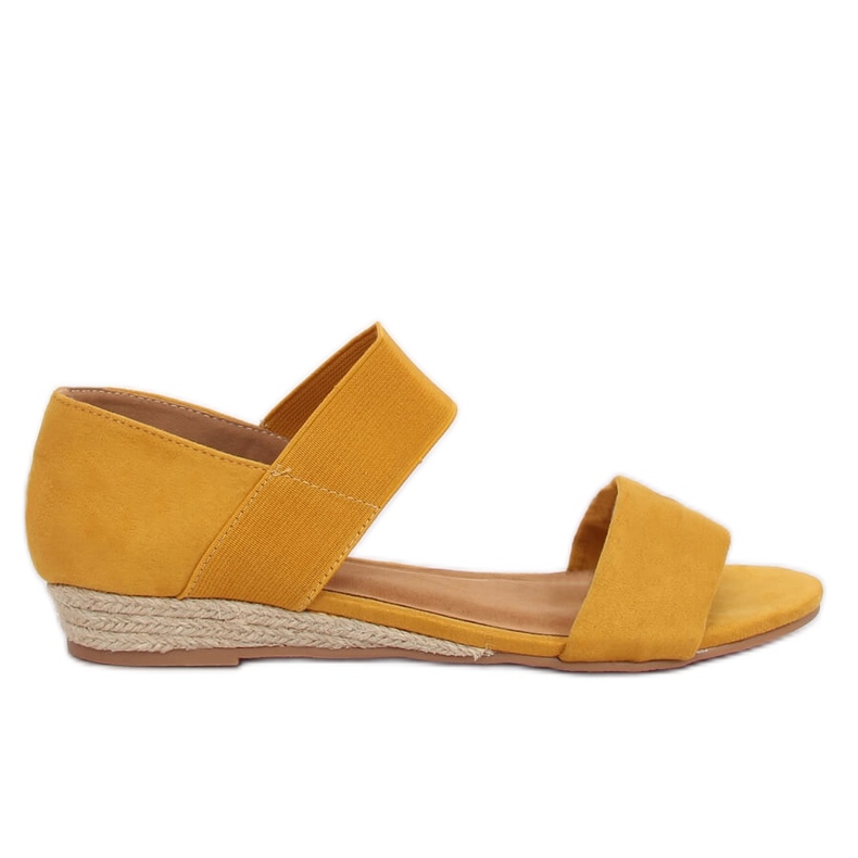 Sandales espadrilles jaunes 9R71 Jaune