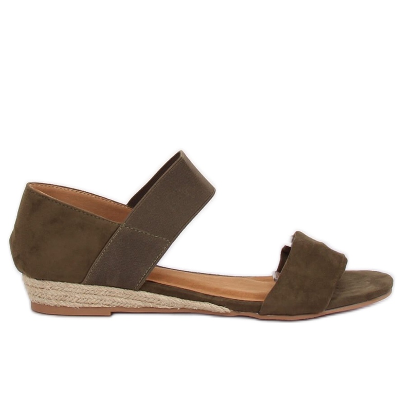 Sandales espadrilles vertes 9R71 Vert multicolore