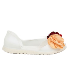 Ballerines Meliski blanches W-13 Blanc