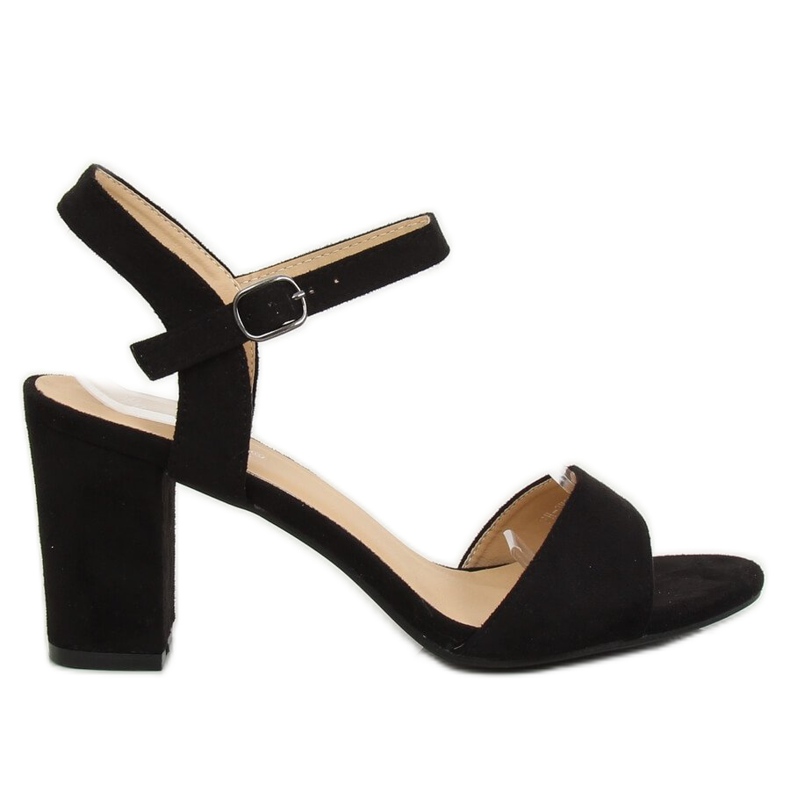 Noir FH-3M25 Sandales noires sur le poteau le noir