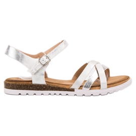 Bestelle Sandales décontractées blanc gris