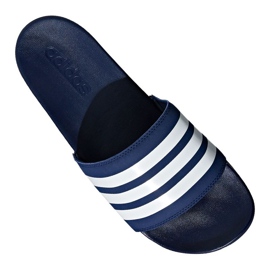 Chaussons Adidas Adilette Comfort M B42114 blanche bleu marin