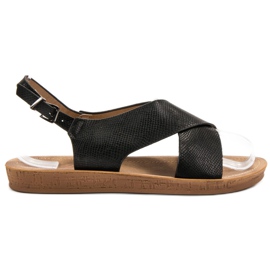 SHELOVET Sandales confortables le noir