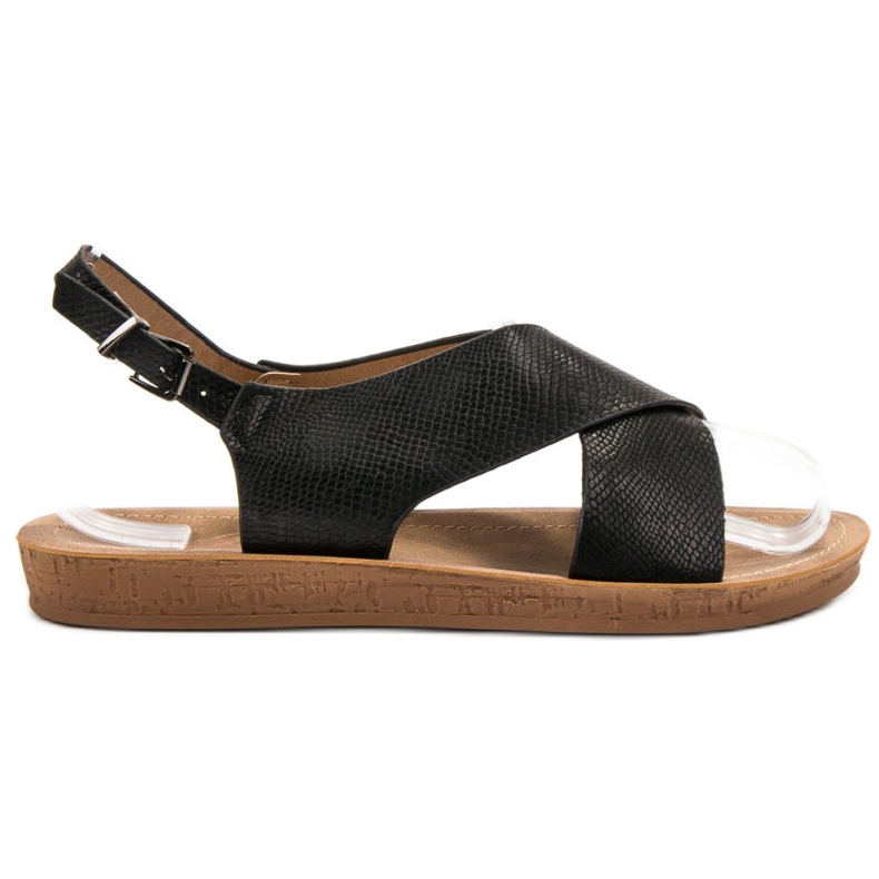 SHELOVET Sandales confortables le noir