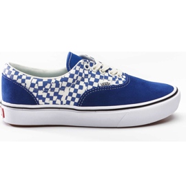 Vans Comfycush Era VA0 Tear Damier True Blue True White blanche bleu Vans Comfycush Era VA0 Tear Damier True Blue True White blanche bleu