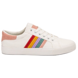 SHELOVET Chaussures de sport décontractées blanc multicolore