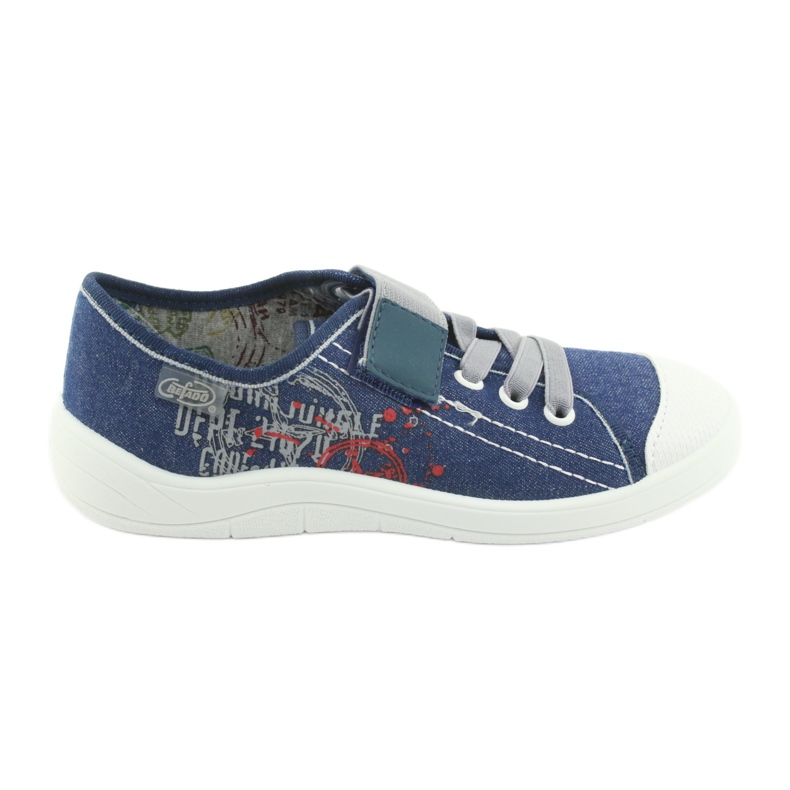 Chaussures pour enfants Befado 251Y116 blanche bleu marin