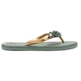 Ax Boxing Tongs Avec Fleurs vert