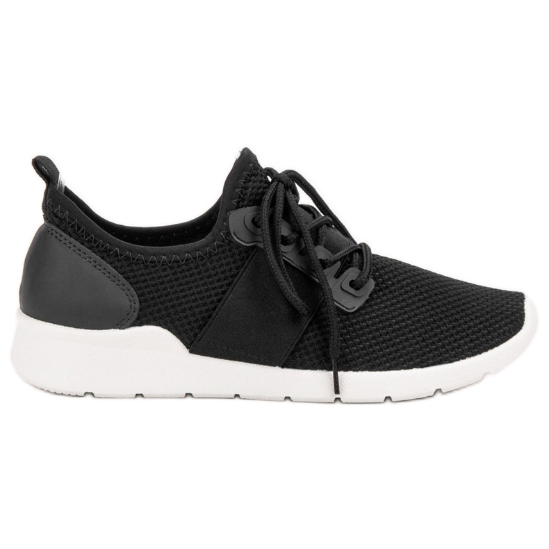 SHELOVET Chaussures de sport à enfiler le noir