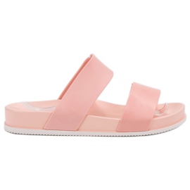 Laura Mode Pantoufles En Caoutchouc Rose