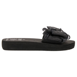 Best Shoes Pantoufles En Mousse Avec Un Noeud le noir Best Shoes Pantoufles En Mousse Avec Un Noeud le noir