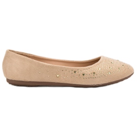 Renda Ballerines Avec Oxyde De Zirconium beige