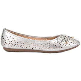 Renda Ballerines Ajourées Argent gris