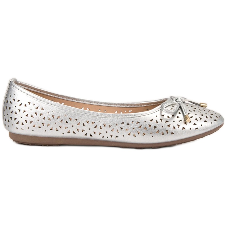 Renda Ballerines Ajourées Argent gris