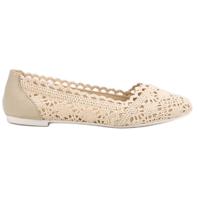 Coura Ballerines en dentelle beige Coura Ballerines en dentelle beige