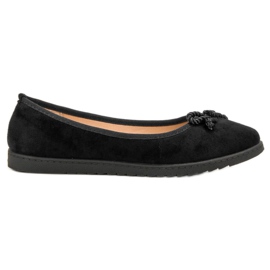 Comer Ballerines en daim le noir