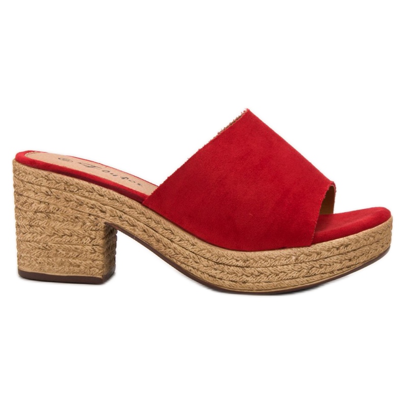 Flyfor Pantoufles légères sur le poste rouge Flyfor Pantoufles légères sur le poste rouge