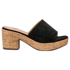 Flyfor Pantoufles légères sur le poste noir