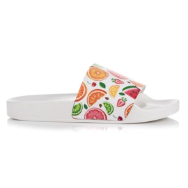 Vices Pantoufles aux fruits blanche