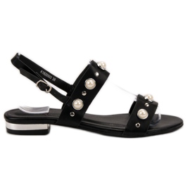 Kylie Sandales noires confortables le noir